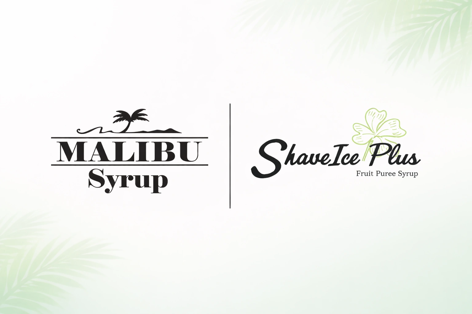 tropical syrup and shave ice logos